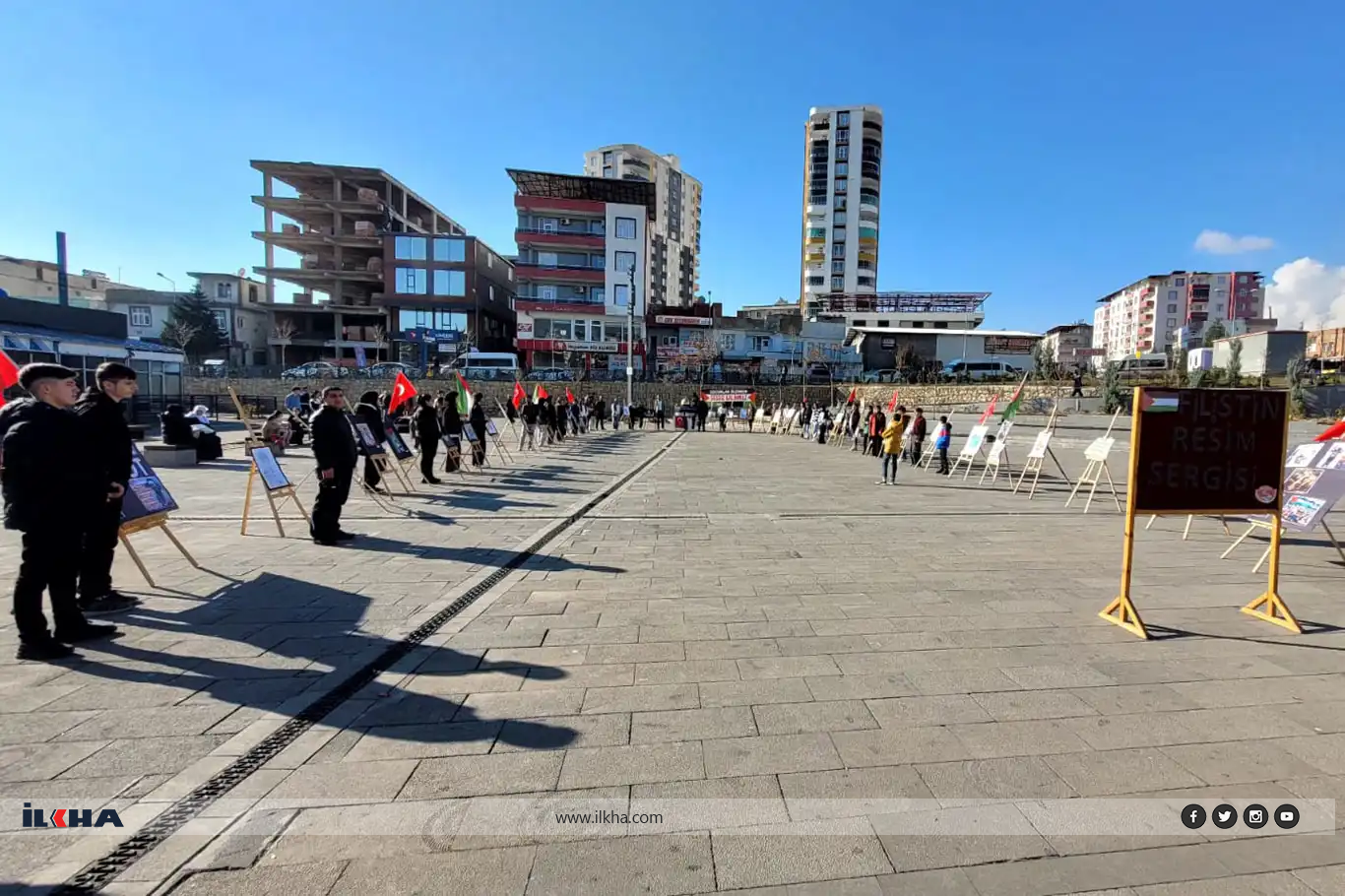 Silvan'da, Gazze'deki zulmü anlatan resim sergisi açıldı