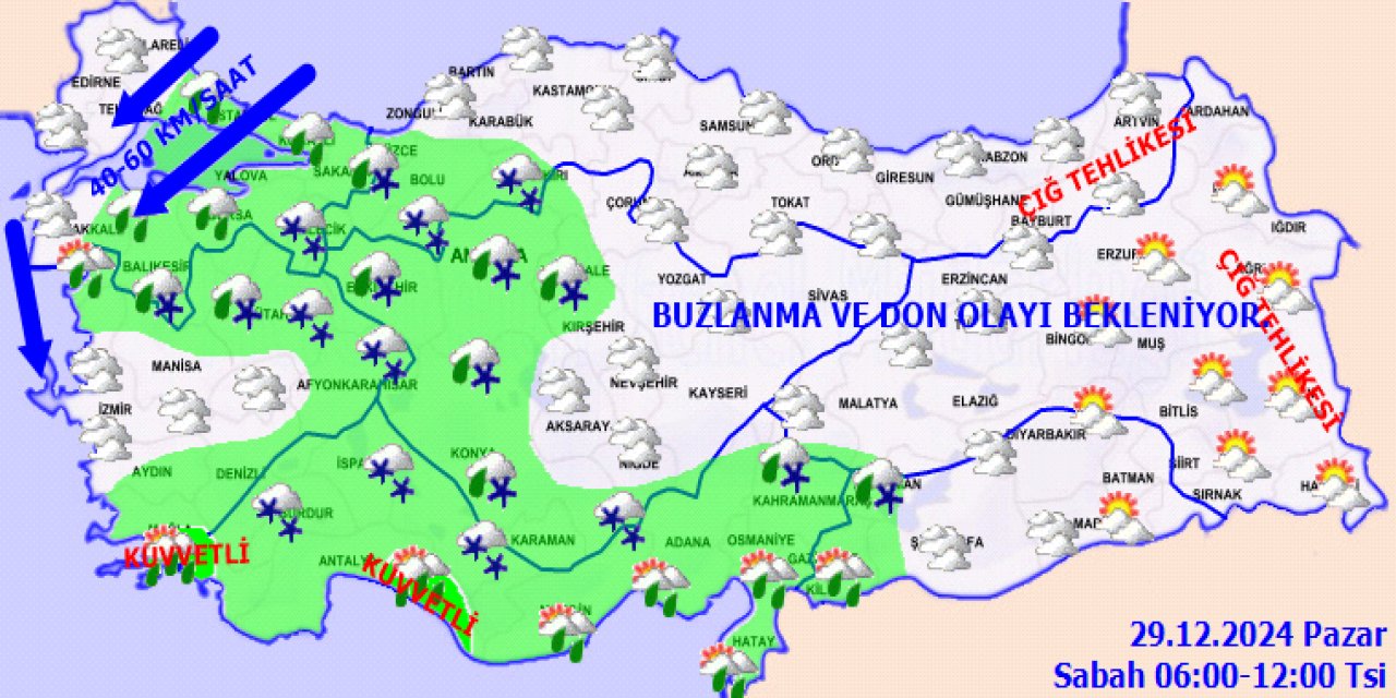 Ülke genelinde hava durumu