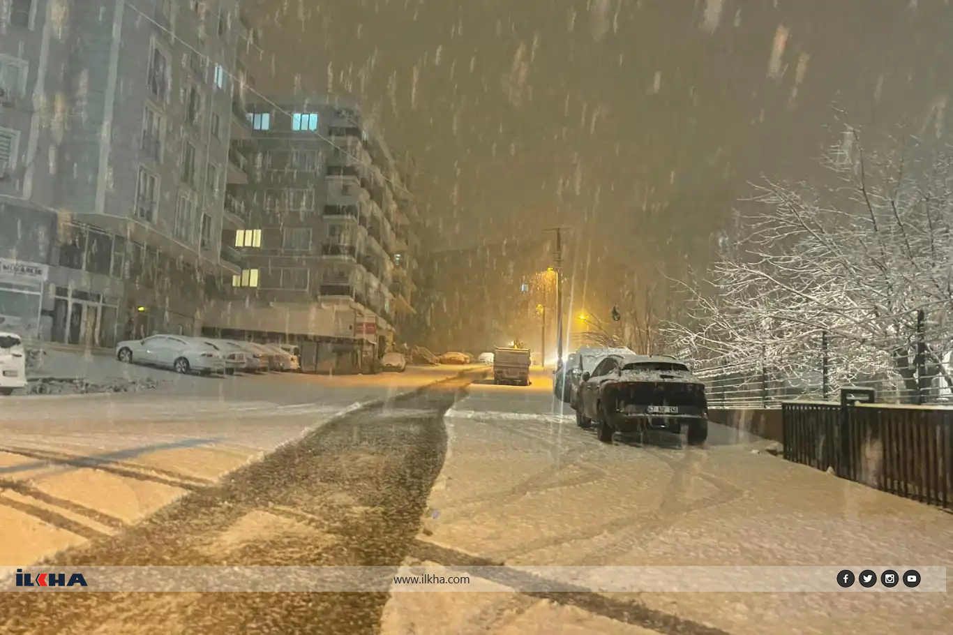 Mardin’de kar yağışı etkili oldu