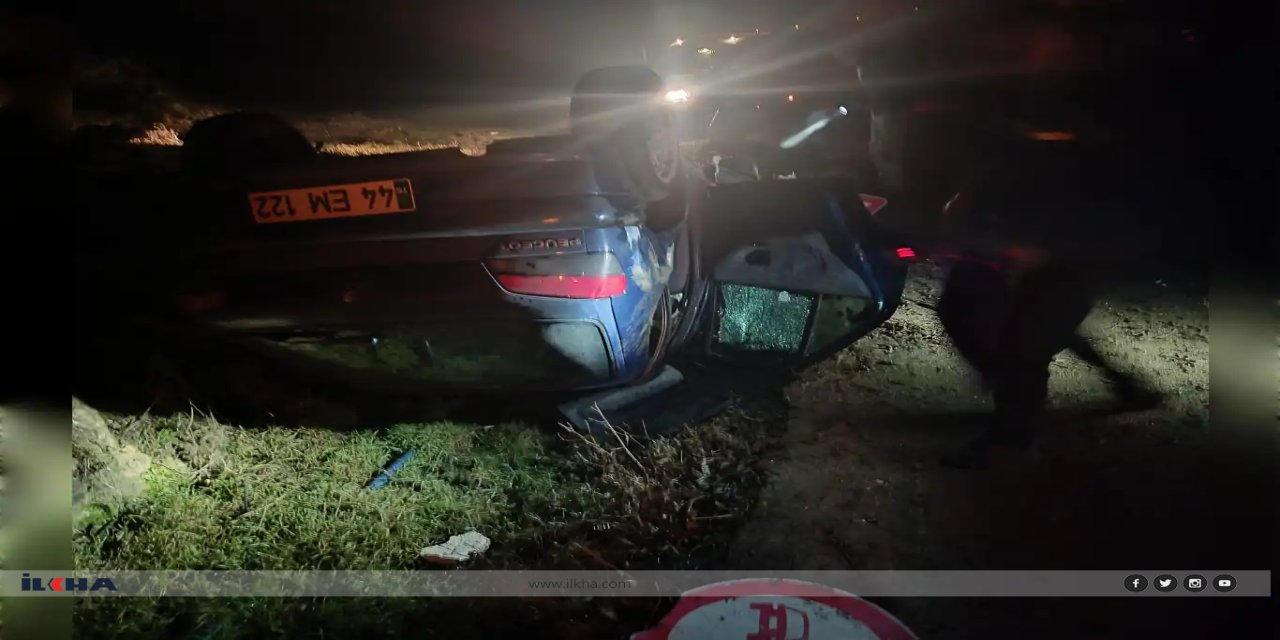 Mardin’in Mazıdağı ilçesinde otomobil takla attı: 4 yaralı