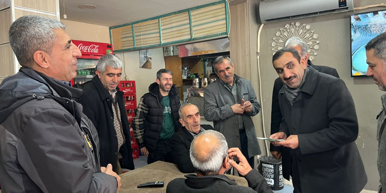 HÜDA PAR Çınar İlçe Başkanlığı seçmeli Kürtçe dersine dikkat çekmek için esnafı dolaştı