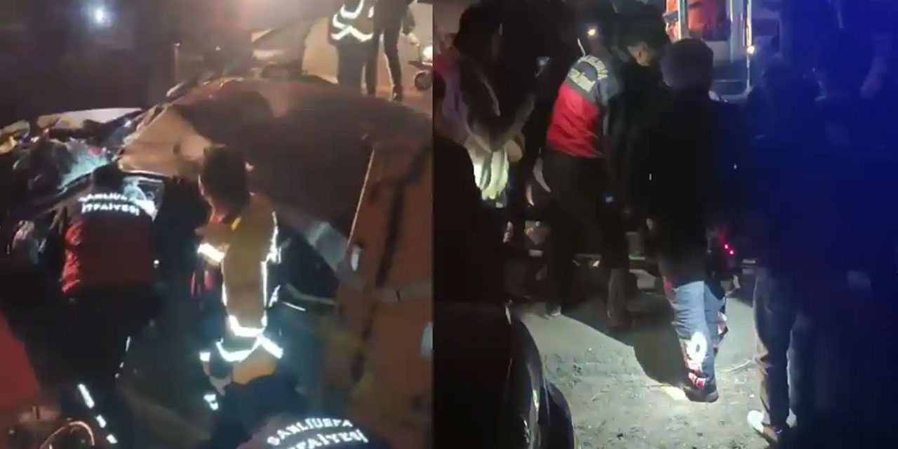 Şanlıurfa-Akçakale TOKİ çevre yolunda 2 otomobil çarpıştı, 3 yaralı