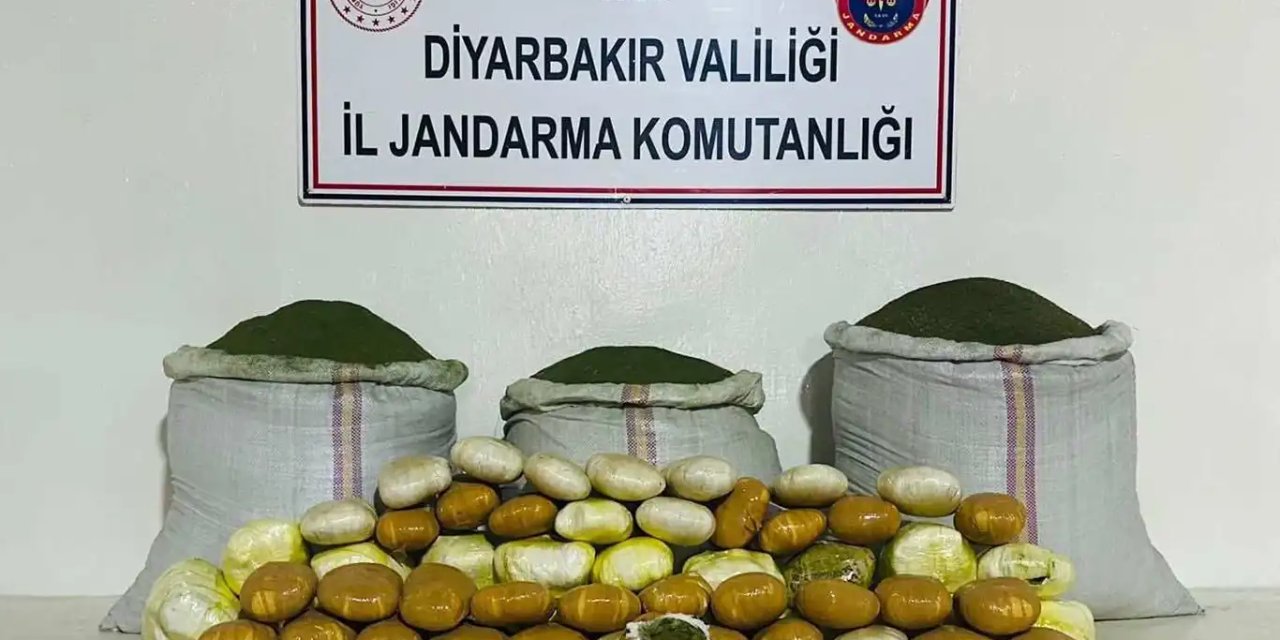 Diyarbakır Lice'de 180 kilogram uyuşturucu ele geçirildi