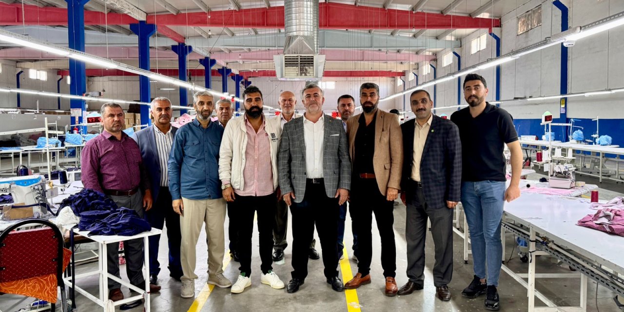 HÜDA PAR’dan Çınar’da tekstil fabrikasına ziyaret: “İstihdam artmalı, teşvikler güçlenmeli!”