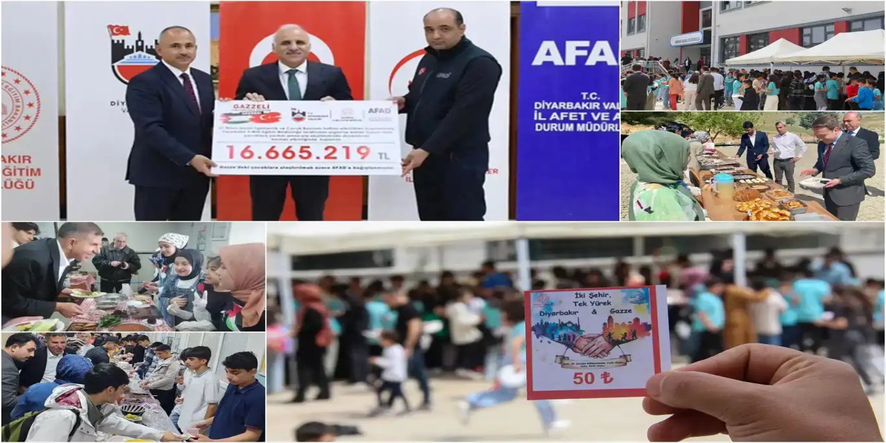 Xwendekarên Diyarbekirê 16 milyon lîre alîkarî didin Xezzeyê