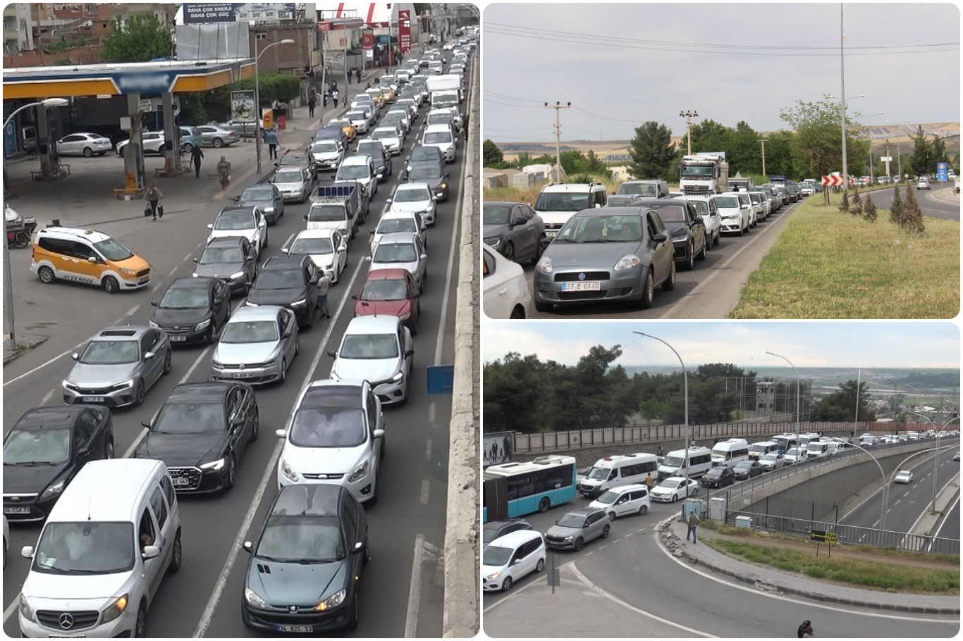 Diyarbakır'da Seyrantepe trafiği adeta çileye dönüştü