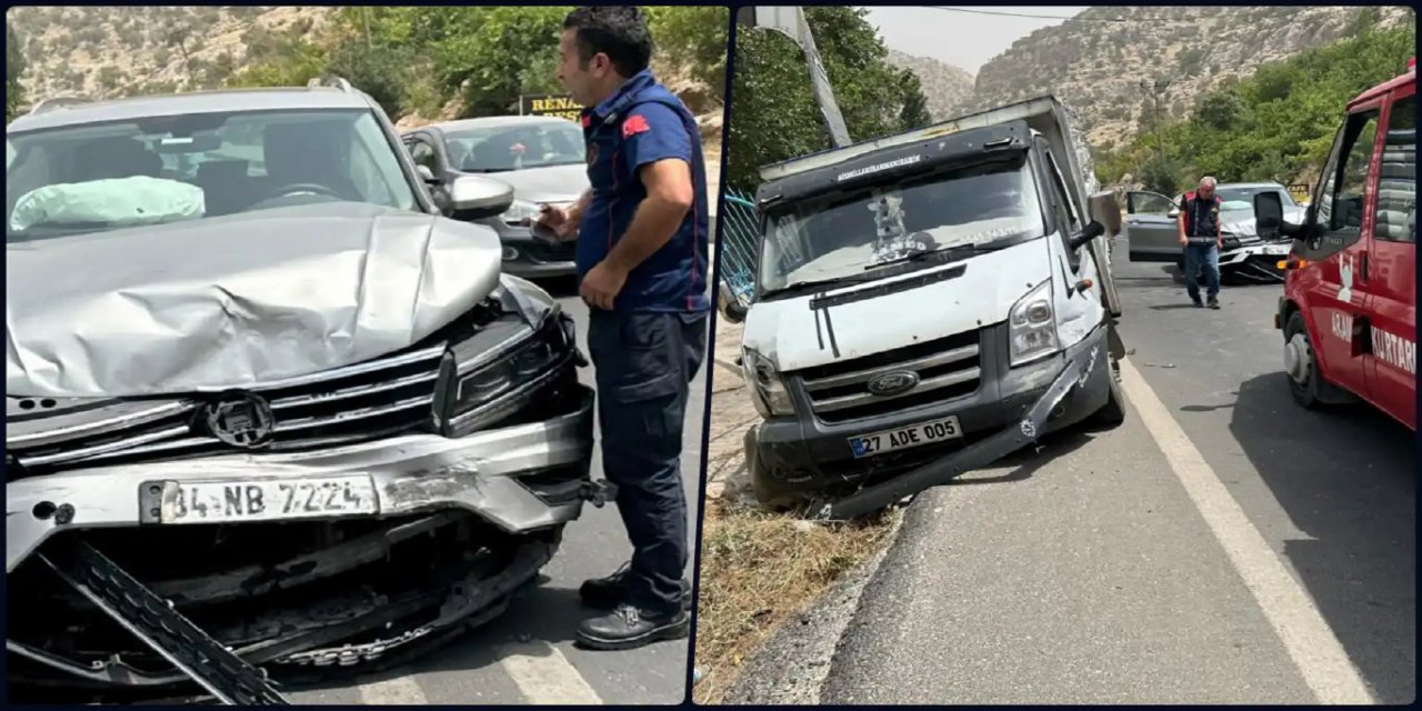 Mardin'in Nusaybin ilçesinde iki araç çarpıştı: 3'ü çocuk 6 kişi yaralandı