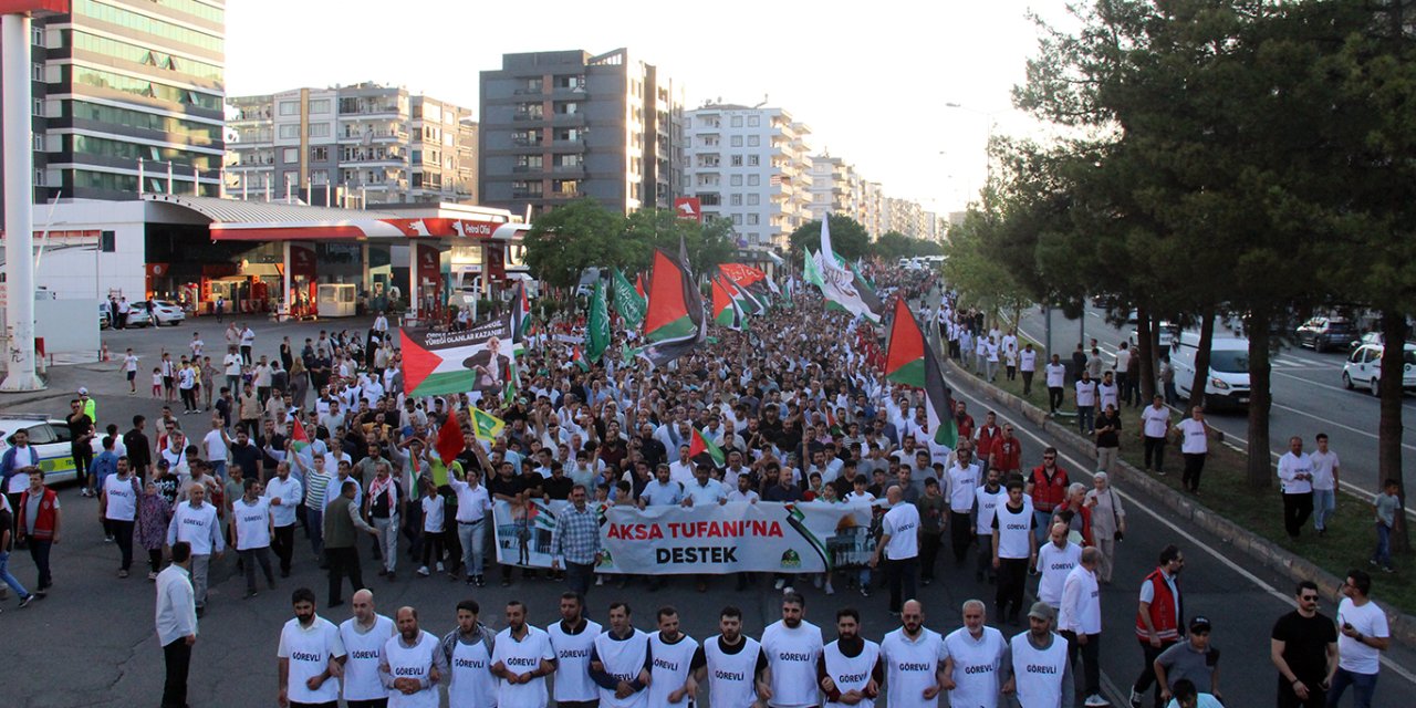 Diyarbakır'da "Küresel Gazze Yürüyüşü" düzenlendi