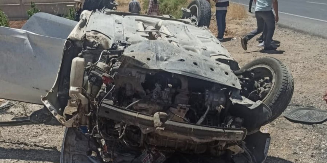 Mardin Nusaybin Beyazsu yolunda otomobil takla attı: 1 ölü, 1 ağır yaralı