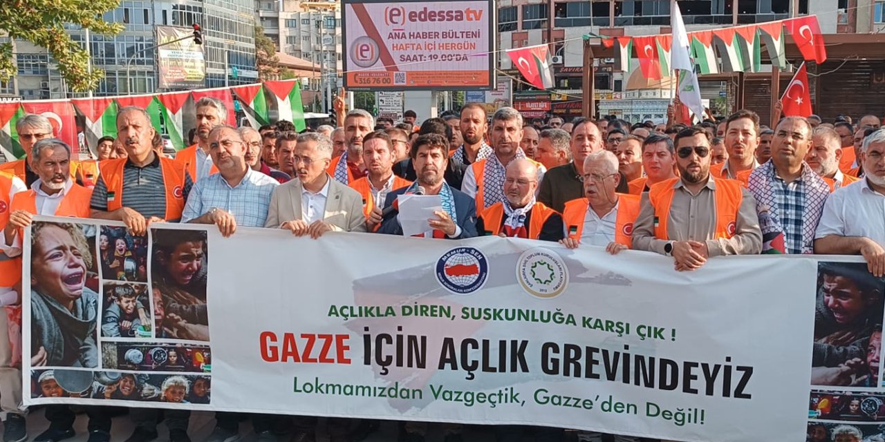 Şanlıurfa’da siyonist rejime tepki: STK’lardan 2 günlük açlık grevi