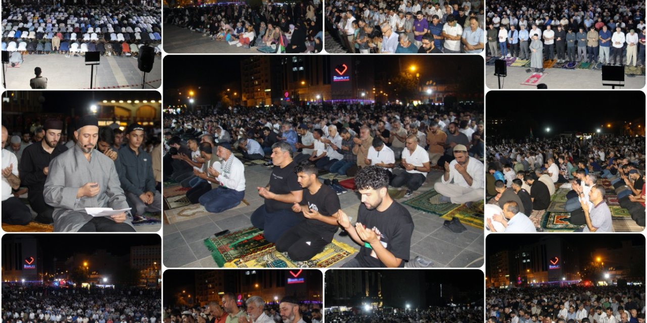 Diyarbakır Şeyh Said Meydanında eller Gazze için semaya açıldı