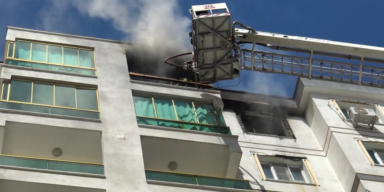 Diyarbakır Bağcılar Mahallesi, Aram Tigran Caddesi 8 katlı binada korkutan yangın