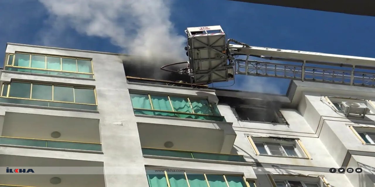 Li Dîyarbekirê di avahîyekî 8 qatî de şewat: 3 îtfaîyevan ji dûmanê tesîrdar bûn