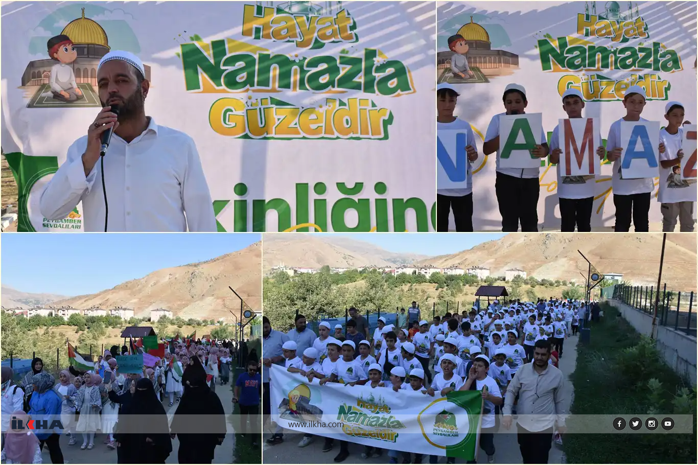 Di bernameya “Jîyan Bi Nimêjê Xweş e” de ji bo Xezzeyê meş hat lidarxistin