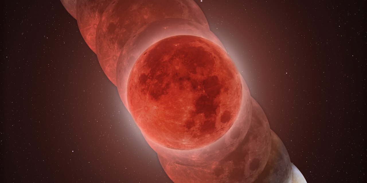 Diyarbakır semalarında kanlı ay tutulması: Gökyüzü kıpkırmızıya büründü