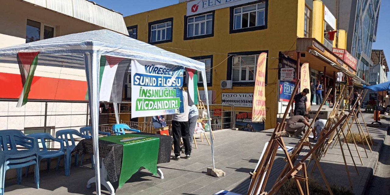 HÜDA PAR Çınar Gençlik Kollarından Sumud Filosuna destek standı