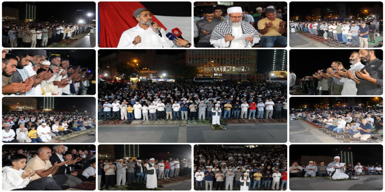 Diyarbakırlılar Gazze'nin ferahı için bir araya gelip dualar etti