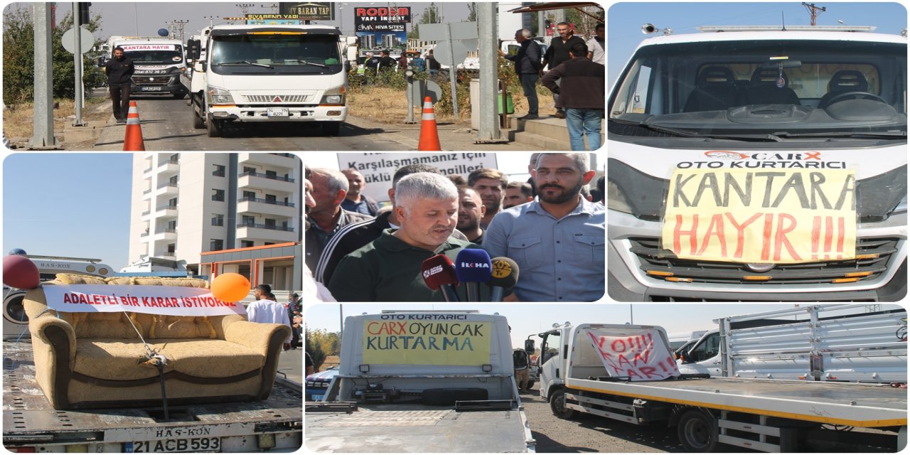 Diyarbakır'da kamyonet şoförlerinden 'Kantar Fişi' protestosu: Geçim kaynağımız elimizden alınıyor