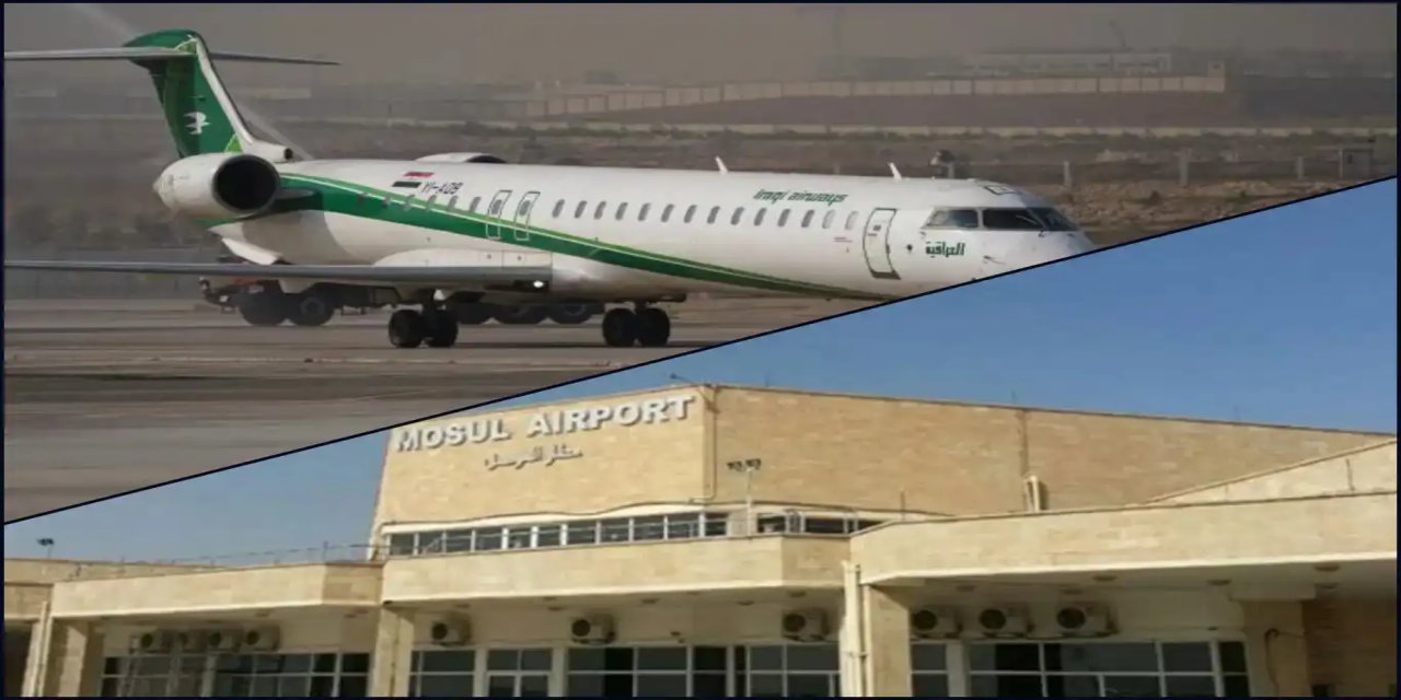 Piştî sala 2014an yekem balafir li Balafirgeha Mûsilê daket