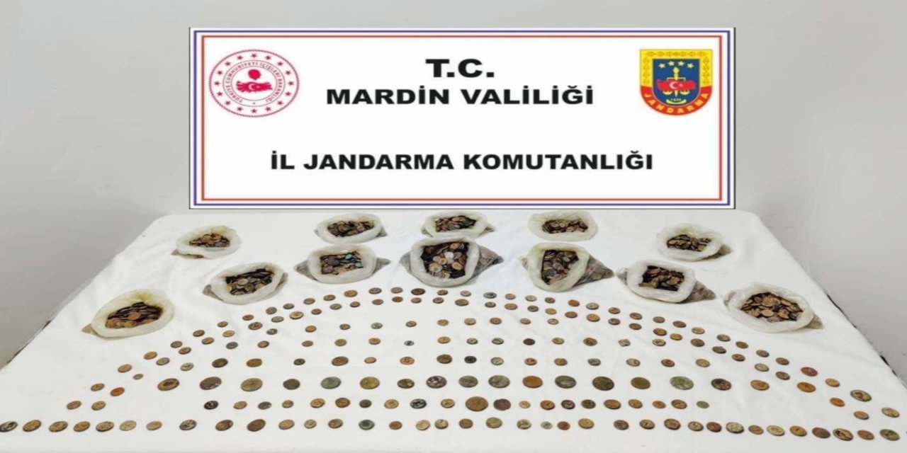 Mardin’in Kızıltepe ilçesinde 4 bin 897 adet sikke ele geçirildi