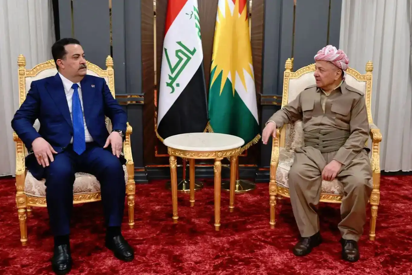 KDP Başkanı Mesud Barzani ile Irak Başbakanı Sudani bir araya geldi