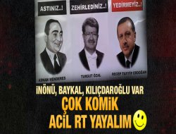 İnönü Deniz Baykal ve Kılıçdaroğlu'nu yedirmeyiz afişi