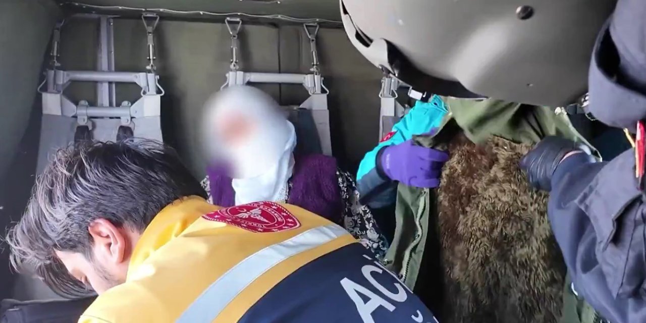 Diyarbakır’da rahatsızlanan vatandaş helikopterle hastaneye ulaştırıldı