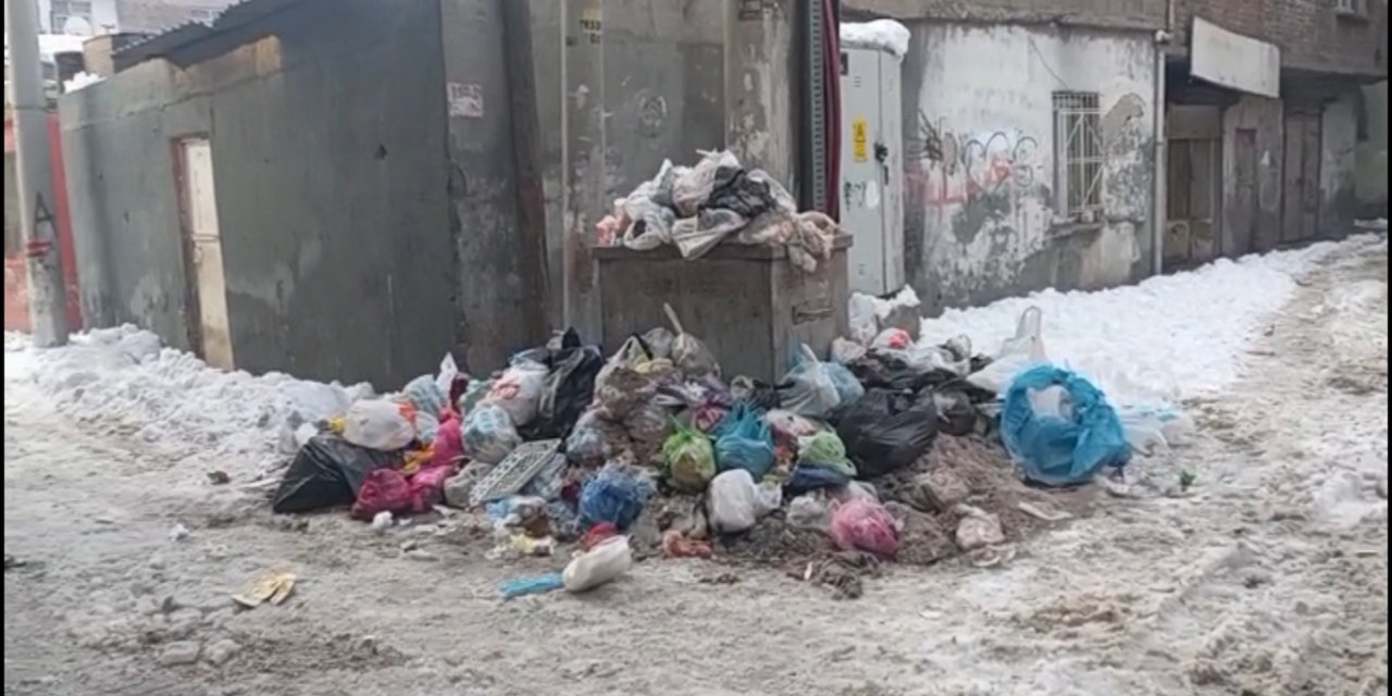 Diyarbakır'da toplanmayan çöpler sokaklara yayıldı