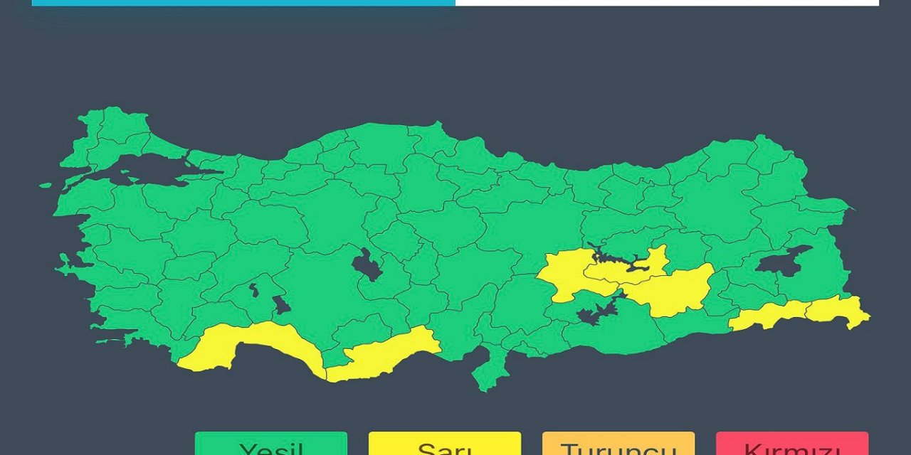 İçişleri Bakanlığı’ndan aralarında Diyarbakır'ın olduğu iller için "sarı" kodlu hava uyarısı