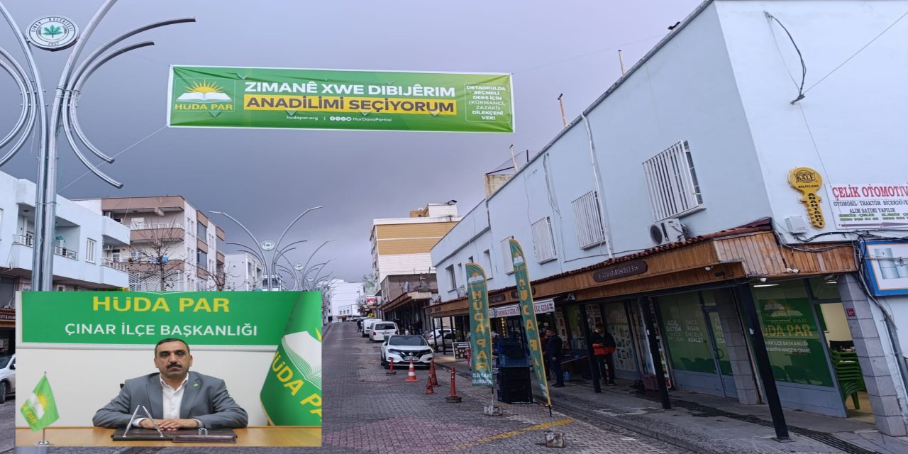 Ji Serokatiya Navçeya Çinarê ya HÜDA PARê banga dersên bijarte: Werin em xwedî li zimanê xwe yê dayikê derkevin