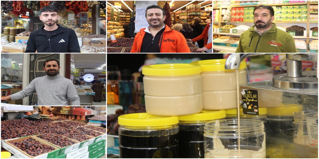 Diyarbakır'da Ramazan öncesi çarşıda hareketlilik: Hurma, tahin ve pekmeze yoğun ilgi