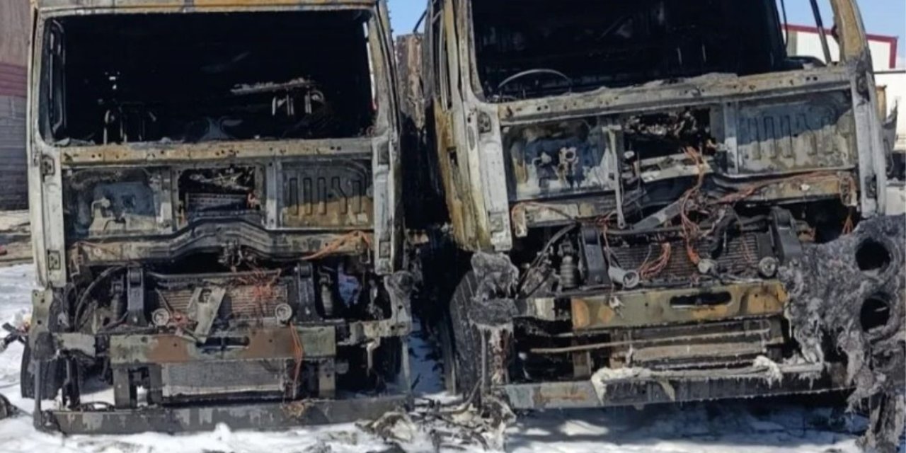 Mersin’de park halindeki tır alev alev yandı