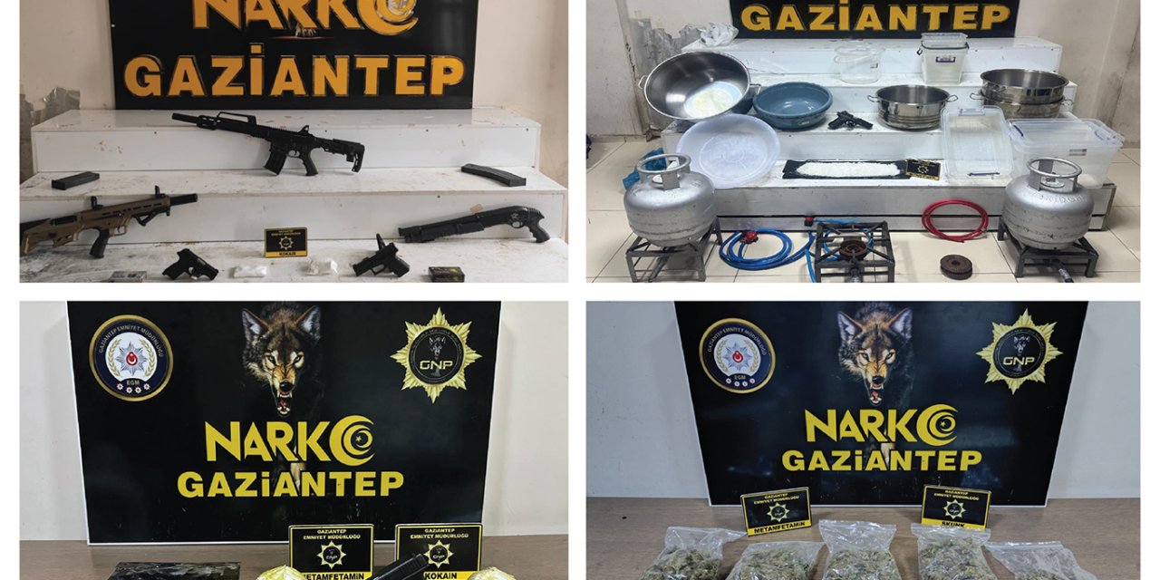 Gaziantep'te uyuşturucu operasyonları: Bin 767 şüpheli yakalandı