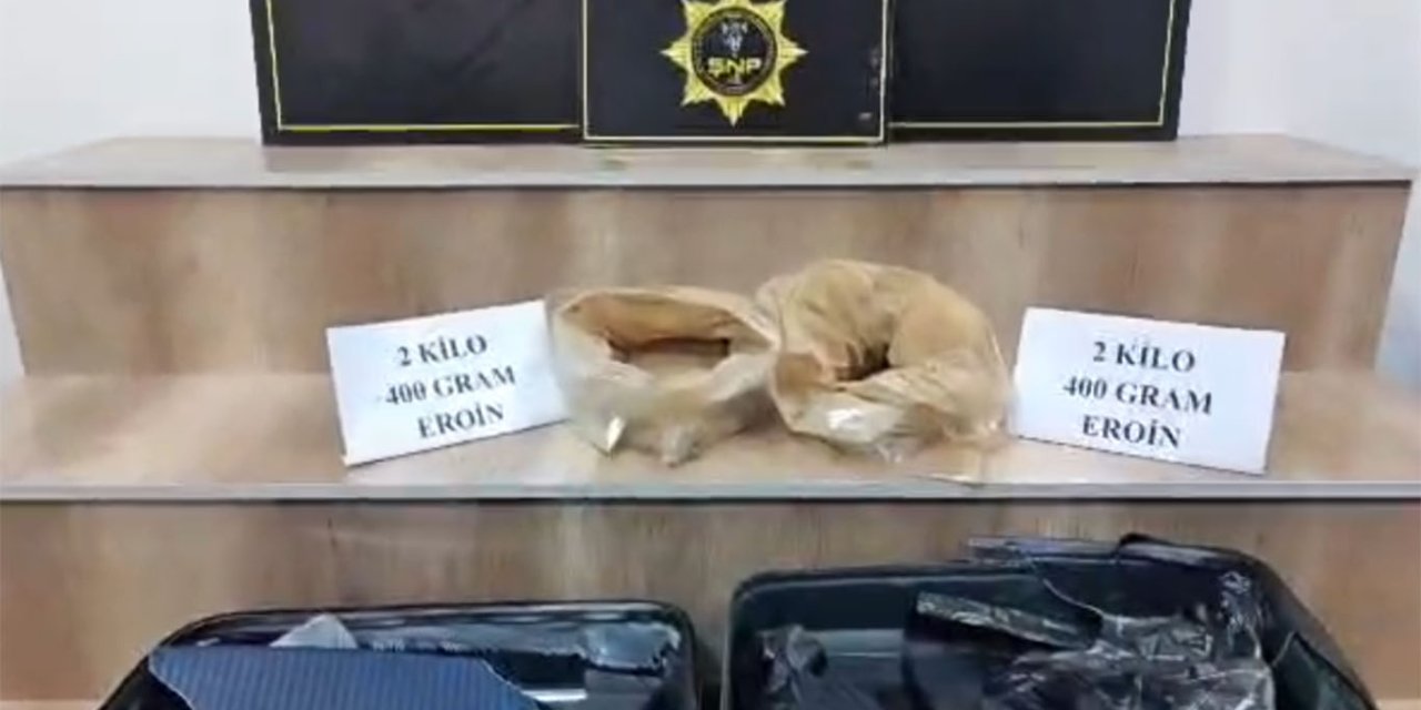 Şanlıurfa'da valizden 2 kilo 400 gram uyuşturucu çıktı