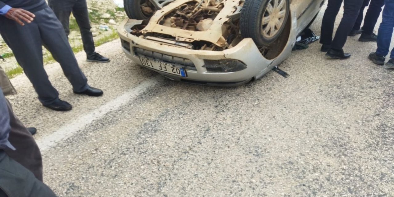 Adıyaman'da otomobil takla attı: Bir yaralı