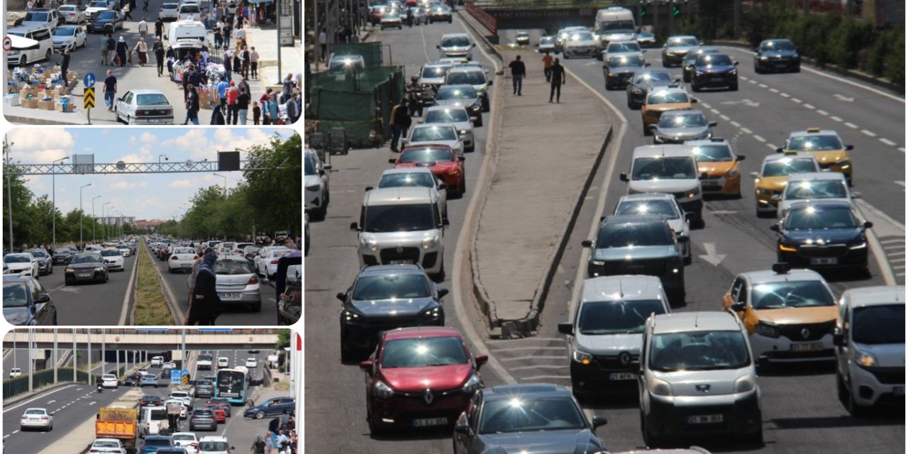 Diyarbakır'daki bayram yoğunluğu trafikte de görüldü