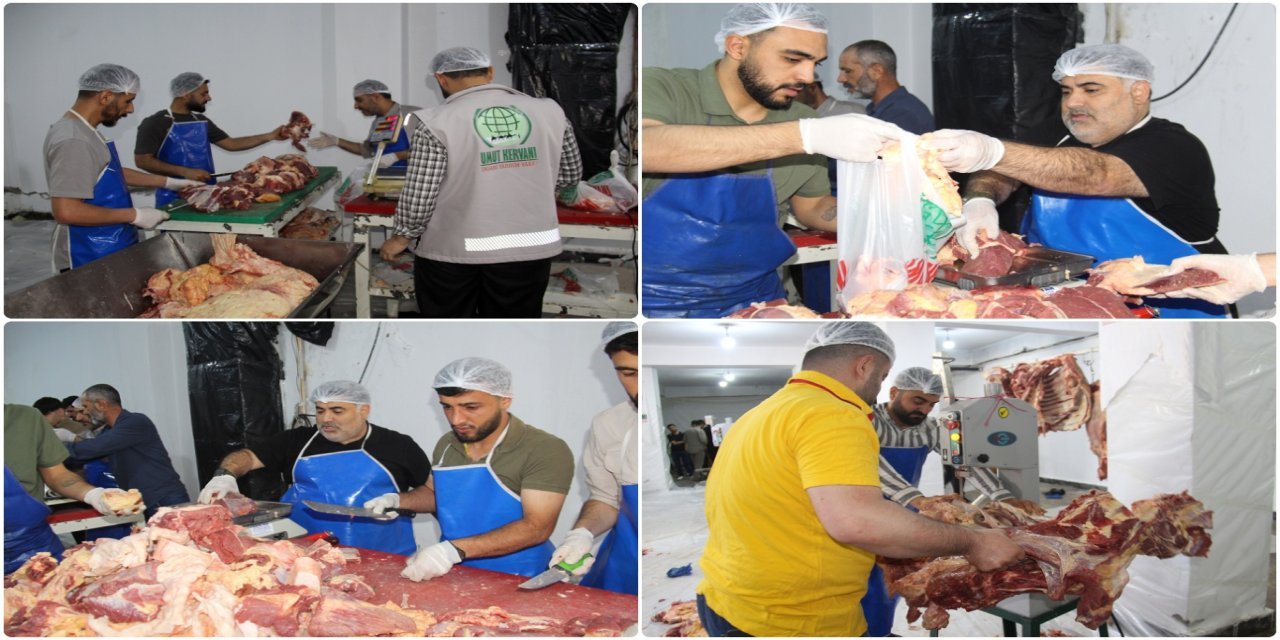 Li Diyarbekirê goştê qurbanê ji bo belavkirinê amade ye