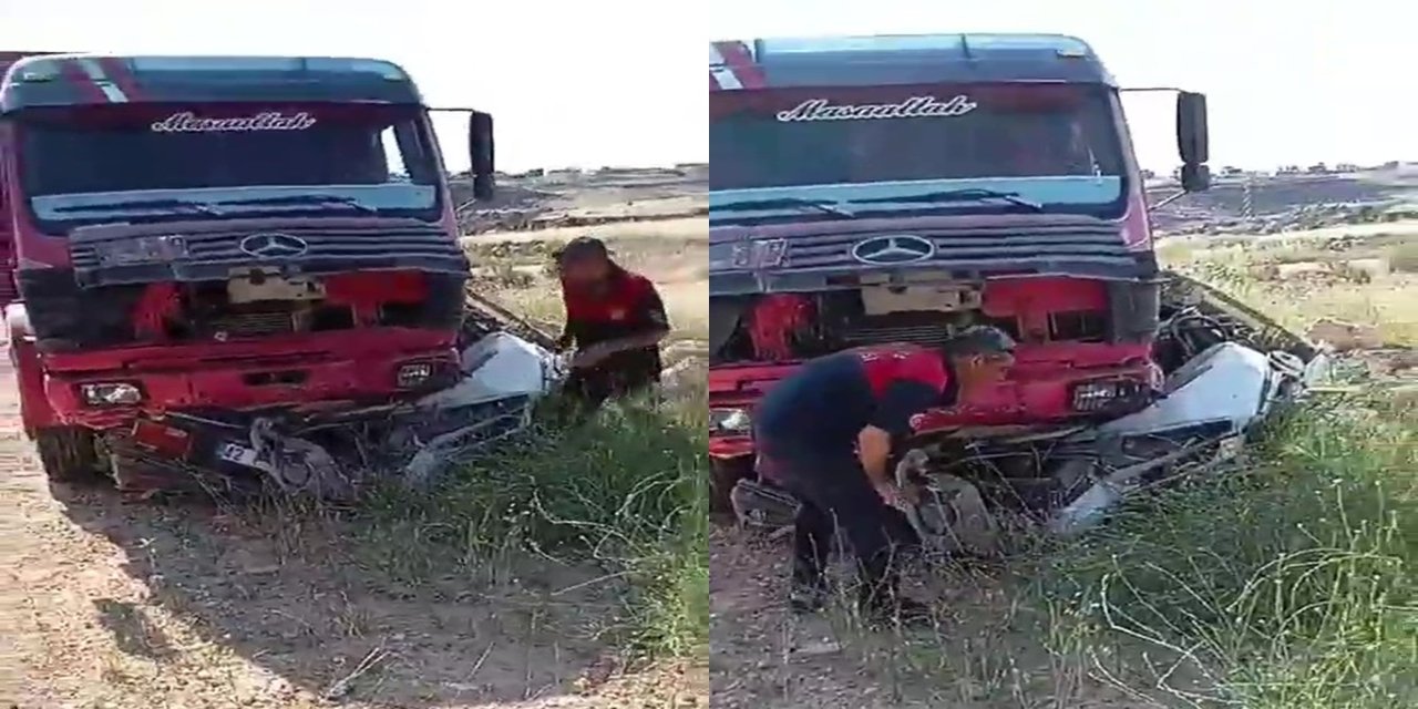 Li navçeya Wêranşar a Rihayê wesayîtek di bin qamyonê de eciqî: 3 kes mirin