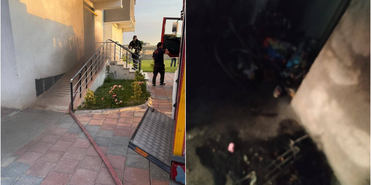 Batman'da yangın merdiveninde çıkan yangın paniğe neden oldu