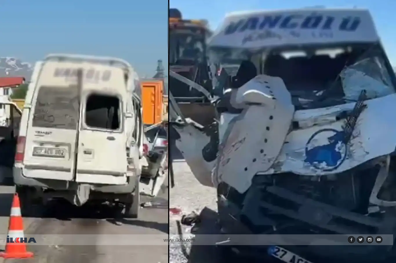 Li Colemêrgê mînîbûs û qamyon li hev qelibîn: 3 kes mirin, 2 kes jî birîndar bûn