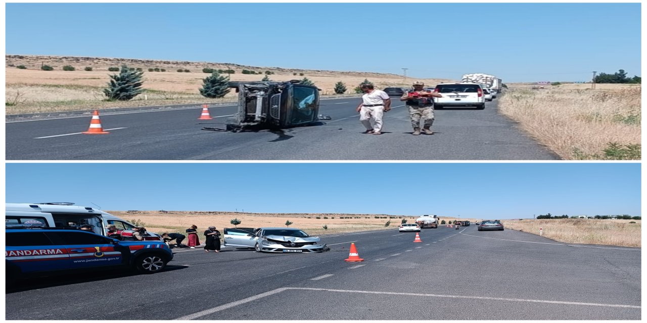Çınar'da 2 otomobil çarpıştı 4 yaralı