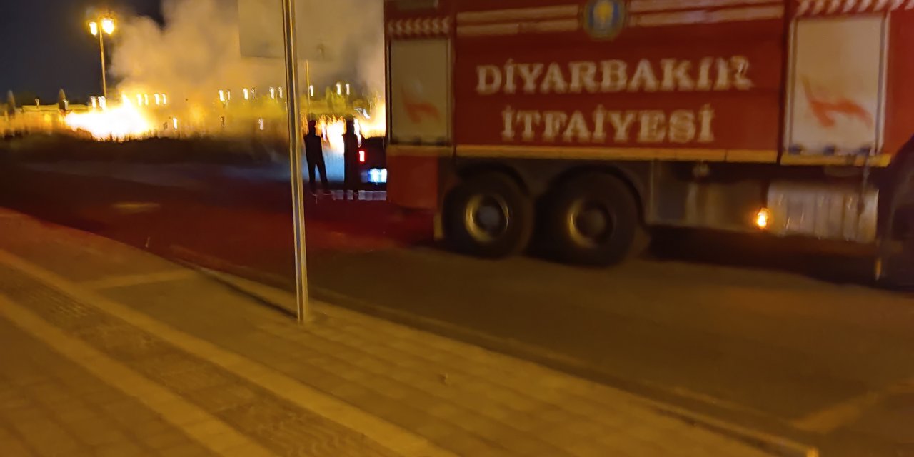 Diyarbakır'da otluk alandaki yangın korkuttu