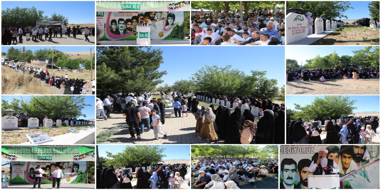 Yarenên Mizgefta Sûsayê di 34emîn salvegera şehadeta xwe de li ser gorên xwe hatin bîranîn