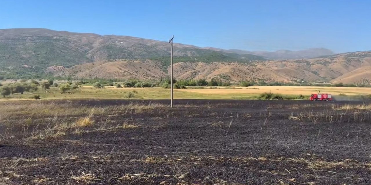 Elazığ'da arazi yangını ekiplerin müdahalesiyle söndürüldü