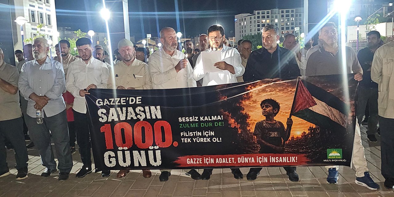 Muş'tan Gazze katliamına tepki: 1000 günlük vahşete sessiz kalanlar hesap verecek