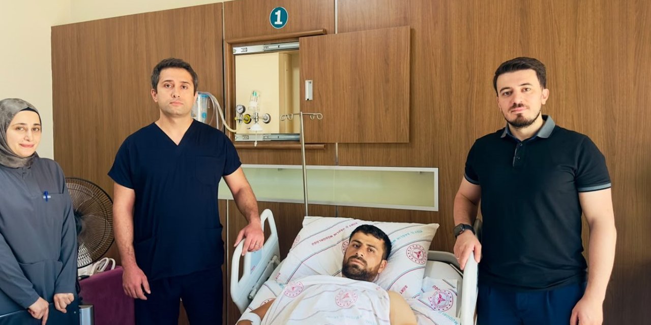 Siirt'te beton mikserine kaptırdığı bacağı başarılı operasyonla kurtarıldı