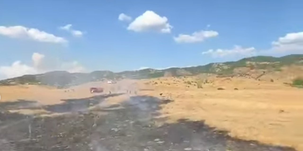 Bingöl Genç'de otluk alanda çıkan yangın söndürüldü