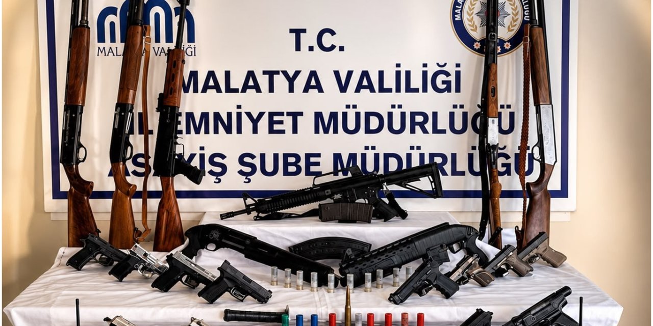 Malatya'da silah teşhirine operasyon: 56 şüpheli yakalandı