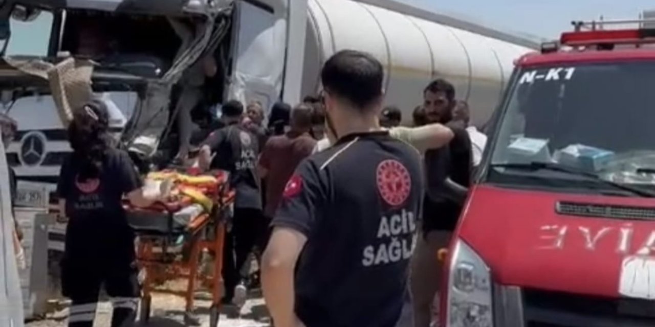 Mardin’de zincirleme trafik kazası: 1 yaralı