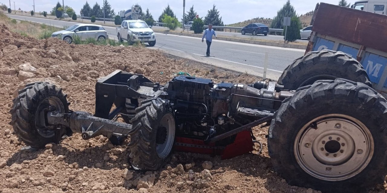 Malatya'da traktör devrildi: 2 yaralı